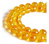 60pcs 6mm Citrine Beads Natural Gemstone Beads Round Loose Beads for Jewelry Making