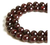 60pcs 6mm Garnet Beads Natural Gemstone Round Loose Beads for Jewelry Making