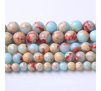 60PCS 6mm Natural Blue Jasper Beads Longevity Mountain Stone Round Loose Spacer Beads for Jewelry Making DIY Energy Stone Healing Power Bracelet 15"(6mm, Blue Jasper)