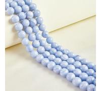 60pcs 6mm Natural Blue Lace Agate Beads Gemstone Beads Round Loose Beads for Jewelry Making