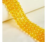 60pcs 6mm Natural Citrine Beads Gemstone Beads Round Loose Beads for Jewelry Making