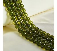 60pcs 6mm Natural Peridot Beads Gemstone Beads Round Loose Beads for Jewelry Making