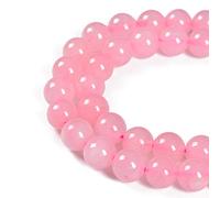 60pcs 6mm Natural Rose Quartz Gemstone Round Spacer Loose Stone Beads for Jewelry Making 15.5" 1 Strand