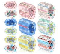 60Pcs Adhesive Eye Patches for Kids Breathable Toddler Eye Patch Bulk Light Blocking Fun Cartoon Animals Eye Bandage for Children with Lazy Eye (6 Styles)