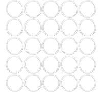 60Pcs Anti-Allergy 20 Gauge Plastic Hoop Ear Retainers, Unisex Nose Rings, Clear, Black, for Sensitive Ears & Skin (Clear)