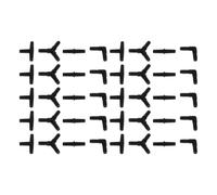 60pcs Aquarium Air Tube Connectors for Stable Airflow, Black Plastic | Straight, T, L and Y Shapes, Quick Installation Design, Noise Reduction, Sturdy in Water