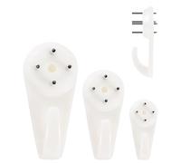 60Pcs Assorted Non-Trace Picture Hooks for Hard Walls No Nails Traceless Picture Hanging Kit for Picture Frame Photo Fixing Pictures Hangers Hook for Plasterboard Latex Lime Drywall Concrete Walls