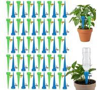 60Pcs Automatic Plant Waterer, Drip Irrigation System for Vacation Plant Care, Customised Watering for Large Plant Collections, Green and Blue Design