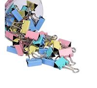 60Pcs Binder Clips Colored Metal Bulldog Clips Foldback Clips 15Mm Small Swallowtail Clip File Money Paper Stationary Clamps for Office School Home Kitchen Shops Clever Treatment