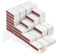 60PCS Blank Matches Containers 2.24 x 1.42 x 0.59 inches White DIY Match Books Storage Boxes Bulk Match Holder with Double-Sided Striker for Wedding Bridal Baby Shower Birthday Party Favor(No Matches)