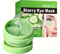 60pcs/box Cucumber Collagen Starry Eye Mask with Fruit + Vegetable Extracts, Under Eye Patches for Puffy Eyes, Dark Circles, Undereye Bags, Eye Care, Hydrating Moisturizing Eye Mask Patch