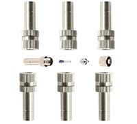 60pcs Brass misting nozzles fogging Spray Head Micro Mist Nozzle for Greenhouse Landscaping humidification dust Control Mist Nozzle Sprinkler for Outdoor Cooling System 6mm Connection