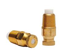 60pcs Brass misting nozzles Replacement Heads with Filter for Outdoor Cooling System high Pressure atomizing misting Sprayer for Patio Lawn Landscaping dust Control 1 8 npt Gold