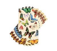 60PCS Butterfly Floral Paper Napkins 2 Ply Disposable Decorative Dinner Napkins Hand Towels for Bathroom Party Table. Folded 4.3x7.9 In.154