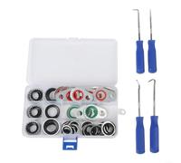 60pcs Car AC Compressor Interface Gaskets and Sealing Washers Complete Set with Tools for Automotive Air Conditioning System Repair