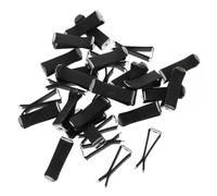 60pcs Car Air Vent Clip Black Metal Holder for Car Interior Trim | Ferromanganese Build, Stable Reusable Grip, Fits Most Louvers, Daily Commuting and Office Use