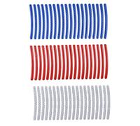 60PCS Car Wheel Stripe Reflective Stickers 3Color Non-Scratch Night Safety Warning Stickers,Fluorescent Tire Rims Decal Auto Exterior Decor Accessories for Motorcycles, Bike