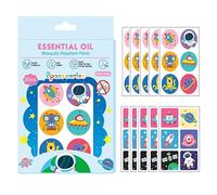 60PCS Cartoon Mosquito Repellent Sticker Natural Pure Essential Oil Insect Repellent Patches Space Series Anti-Mosquito Patches for Indoor Outdoor Offer 12 Hours Protection