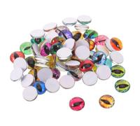 60pcs Cat Eye Nail Art Charms Flatback Glass Acrylic Gel | Kawaii round Novelty Accents, Curved Fit and Easy Application, for Women and Cosplayers