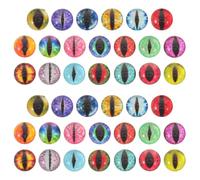 60pcs Cat Eye Nail Charms for Acrylic and Gel Nails | Glass and Gum Materials, Colourful Creepy Novelty Style, Quick Swap Adhesion for Women, Cosplayers, Parties