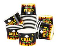 60Pcs Chili Cook Off Bowls 9oz Disposable Tasting Cups Sample Cups