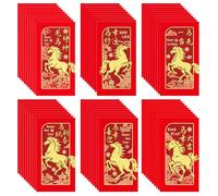 60Pcs Chinese New Year Red Envelopes 2026 Red Envelopes Years of The Horse Lucky Wallets for Lunar New Year, Wedding, Birthday Chinese