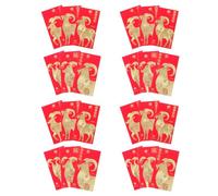 60pcs Chinese Red Envelopes Paper Goat Year Theme for 2027 | Gold Foil Goat Design, Secure Seal, Tear Resistant Paper, Lunar New Year and Wedding Use Random Style