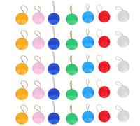 60pcs Christmas Balls Diy Christmas Wreath Ball Holiday Tree Hanging Ornament Xmas Tree Bauble Christmas Shatterproof Baubles Wedding Decorative Delicate Silk