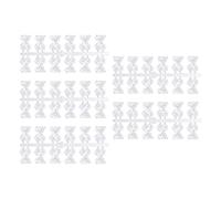 60Pcs Clear Gel Polish Practice Color Card Display Nail Bear Sample Stand Acrylic False Nail Tips Show Nail Swatches Display Stand