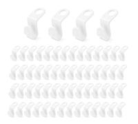 60Pcs Clothes Hanger Connector Hooks, Multi-layer Stackable Hangers Space Savers Hooks, Drop Connecting Hanger Hook, Cascading Clothes-Hook for Wardrobe Clothes-Organiser(COLOR:White)