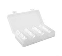 60pcs Coin Capsule Organizer with Storage Box Perfect for Collecting and Protecting Coins of Different Sizes (B)