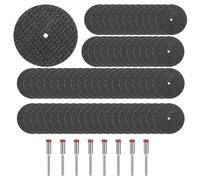 60pcs Cutting Discs Kit for Rotary Tool 32mm Fiberglass Reinforced Cut Off Wheels with 8 Mandrels 3mm Shank Compatible with Dremel for Metal Wood Plastic Stone Grinding Cutting