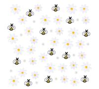 60pcs Daisy & Bee Embroidered Patches Set, Cute Iron On & Sew On Applique Patches for DIY Crafts T-Shirts Jeans Bags Hats Jackets Clothing Repair and Embellishment