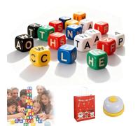 60pcs-Dice Word Game, 2026 New 3-Minute Speed Challenge Crossword Dice Game, Travel-Friendly Board Games Set for 1-5 Players, for Family Gatherings,Picnics and Christmas Eve (#C)