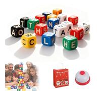 60pcs-Dice Word Game, 2026 New 3-Minute Speed Challenge Crossword Dice Game, Travel-Friendly Board Games Set for 1-5 Players, for Family Gatherings,Picnics and Christmas Eve (#B)