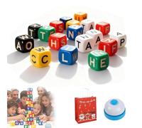 60pcs-Dice Word Game, 2026 New 3-Minute Speed Challenge Crossword Dice Game, Travel-Friendly Board Games Set for 1-5 Players, for Family Gatherings,Picnics and Christmas Eve (#D)