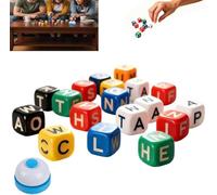 60pcs-Dice Word Game,Board Game,Dice Board Brain Exercise Game,Brain Exercise & Travel-Friendly Family Games,Educational Spelling Games for Kids & Adults