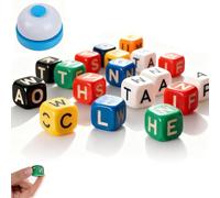 60PCS - Dice Word Game Brain Exercise Game,Scrambled Dice Games,Travel-Friendly Board Games Set for Family Gatherings,Picnics and Christmas Eve Games for 1-5 Players(2pcs)