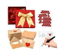 60pcs Diy Love Note Box, Mini Valentine's Day Cards Set With Envelope,blank Greeting Card And Heart Stickers, Cute Romantic Love Letter Envelope Set For Boyfriends And Girlfriends