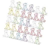 60pcs Dog Shaped Metal Paper Clips Bookmark for School Office Use