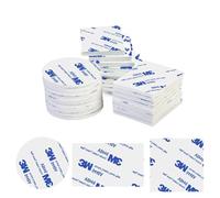 60pcs Double Sided Sticky Pads, 3M Double Sided Foam Tape Self Adhesive, 3 Shape Mounting Pads for Walls, Floor, Door, Plastics, Glasses and Metals (White)