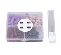 60PCS Drill Sanding Band for Nail Drill, Nail Sanding Rings, Effective Dead Skin and Calluses Removal, Manicure Pedicure Sanding Bands with Storage Box and Bearing for Home Salon