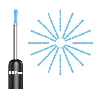 60Pcs Ear Wax Removal Replacement Tips for Ear Camera Replacement Tips Ear for Ear Wax Cleaning - Ear Spoons Accessories Set for Teens Adults Ear Wax Removal Endoscope