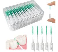 60PCS Easy to Use Dental Picks for Teeth Cleaning Gum Health, Disposable Interdental Brushes Dentist Recommended Dental Picks Dental Brush Dentals Floss Pick Braces Brush Teeth Cleaning DentalsPick