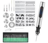 60PCS Electric Engraving Tool Kit, USB Cordless Rechargeable Engraving Pen Mini DIY Engraver Pen Rotary Tool for DIY Art Carving Glass Wood Metal Stone Plastic Nails Jewelry