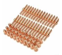 60pcs Extended Long Electrode Tips & Nozzles for PT31 Air Plasma Cutter - 38mm Copper Electrodes, 11mm Nozzles, Compatible with for Rilon, Riland, Ja