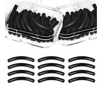 60PCS Eyelash Curler Refill, Silicone Rubber Curlers, Eyelash Curlers Replacement, Rubber Curlers Refill for Universal Eyelash Curler with Transparent Storage Box