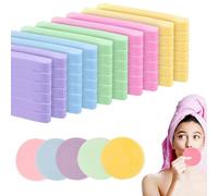 60Pcs Facial Sponges, Compressed Facial Sponges, 0.8cm Thick Face Cleansing Sponge for Men Women Massage, Face Sponge for Makeup Removal(5 Colors)