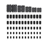 60Pcs Ferrite Chokes Ferrite Beads Snap RFI Noise Suppressor Cable Clip for 3.5mm 5mm 7mm 9mm 13mm Diameter Cable