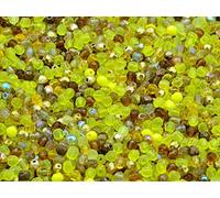 60pcs Fire Polished Faceted Beads Round 3 mm, Mixed Colors Yellow (), Bohemia Crystal Glass, Czechia 15119001